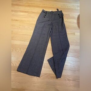 Womens Pants Trousers Dark Brown Black Plaid 8 NEW NWOT